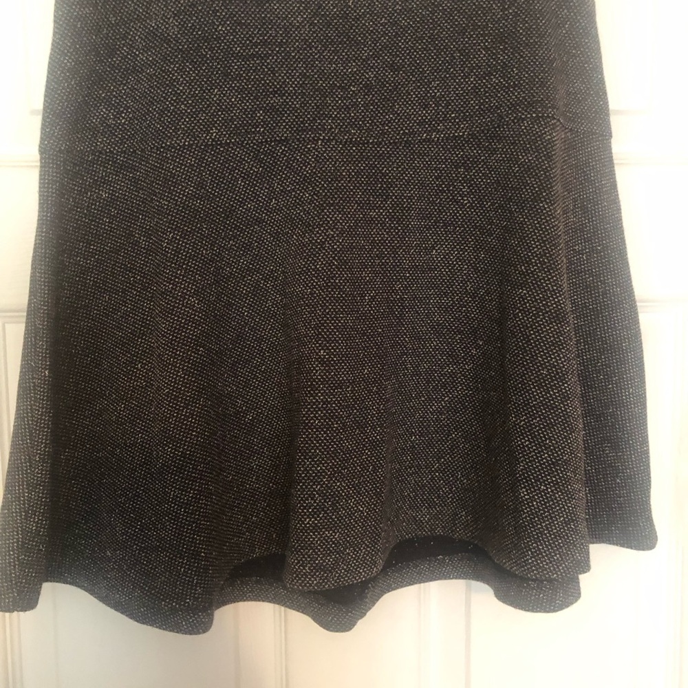New York & Company Black Tweed Flare Skirt